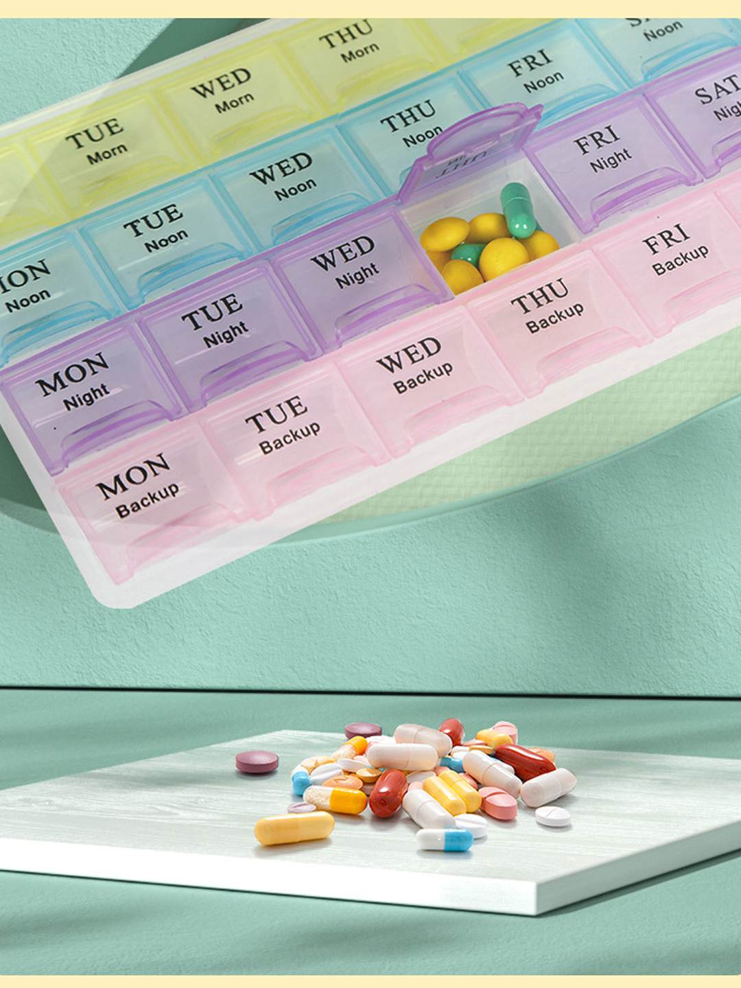 YouBella Jewellery Organiser Medicine Organizer Pill Organizer Reminder Storage Box 28 Days
